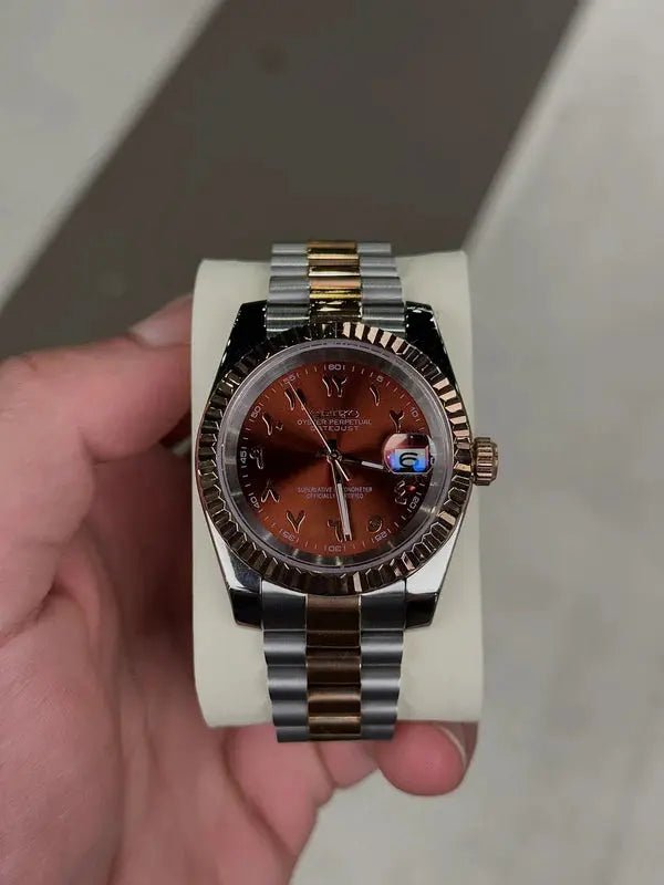 Seiko Mod Datejust Arabic | Chocolate - TWTwatches