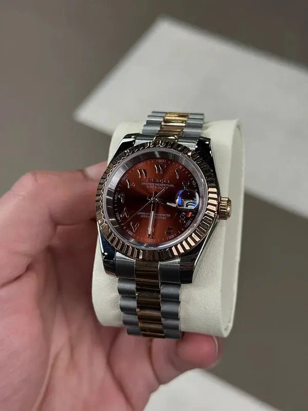 Seiko Mod Datejust Arabic | Chocolate - TWTwatches