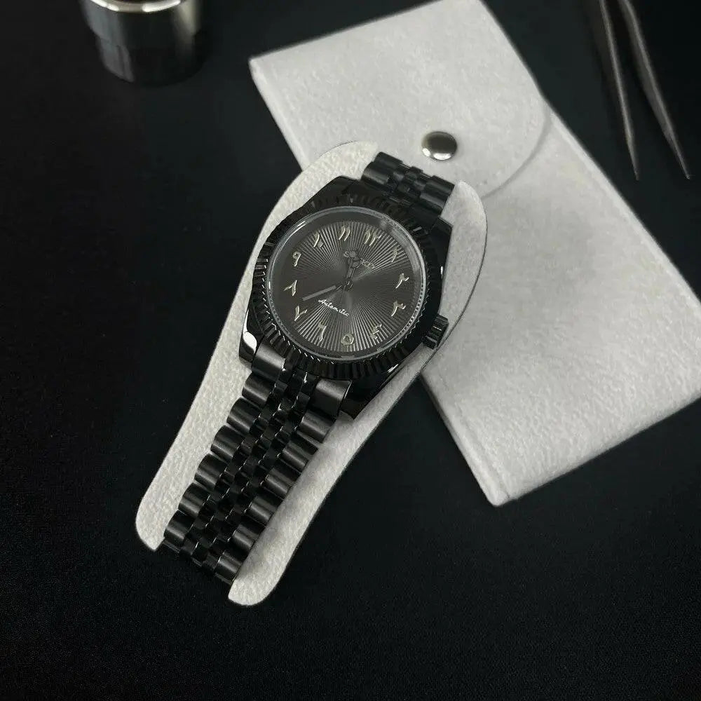 Seiko Mod Datejust Arabic | Full Black - TWTwatches
