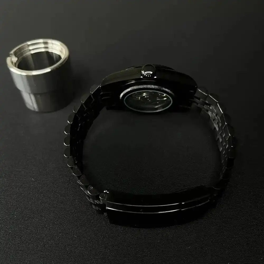 Seiko Mod Datejust Arabic | Full Black - TWTwatches