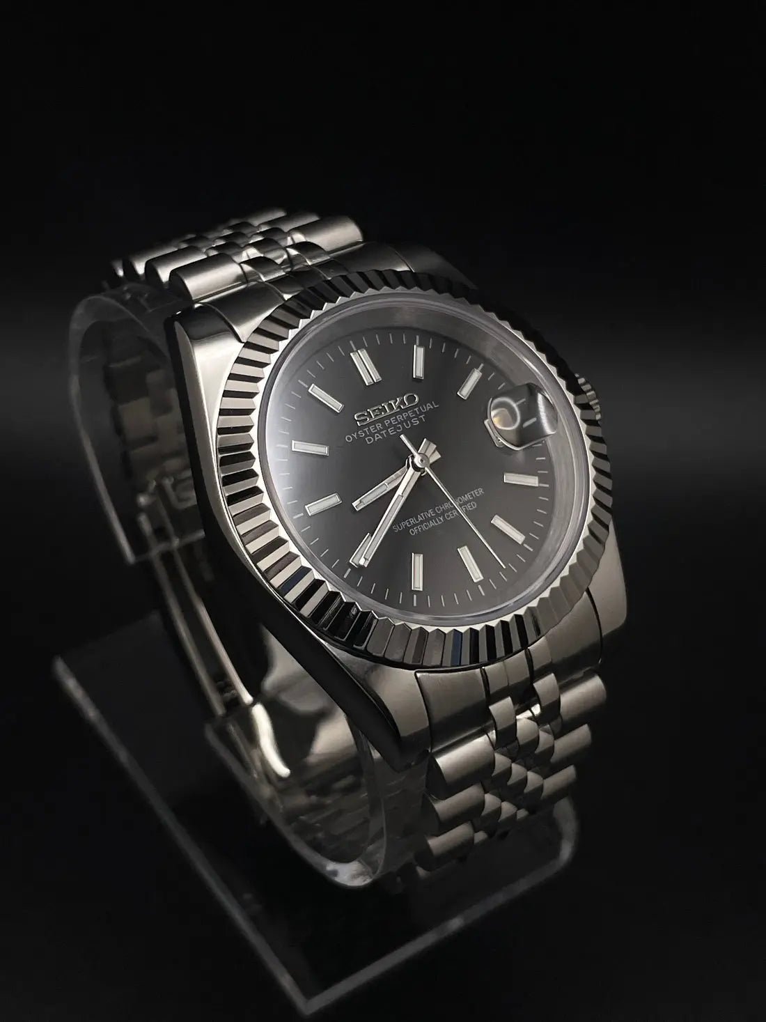 Seiko Mod Datejust | Classic Black - TWTwatches