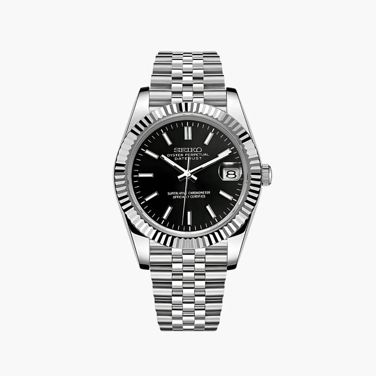 Seiko Mod Datejust | Classic Black - TWTwatches