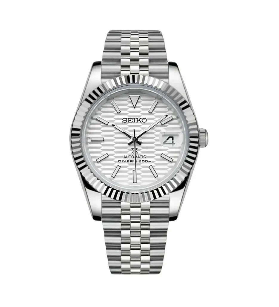 Seiko Mod Datejust Classic | White - TWTwatches