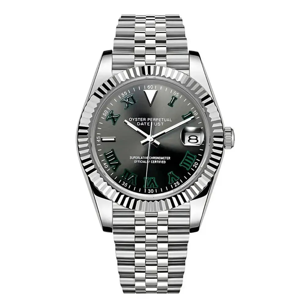 Seiko Mod Datejust | Wimbledon | Silver - TWTwatches