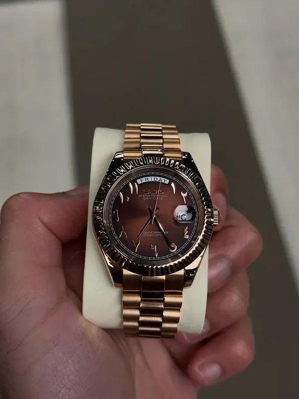 Seiko Mod Day Date Arabic | Rose Gold - TWTwatches