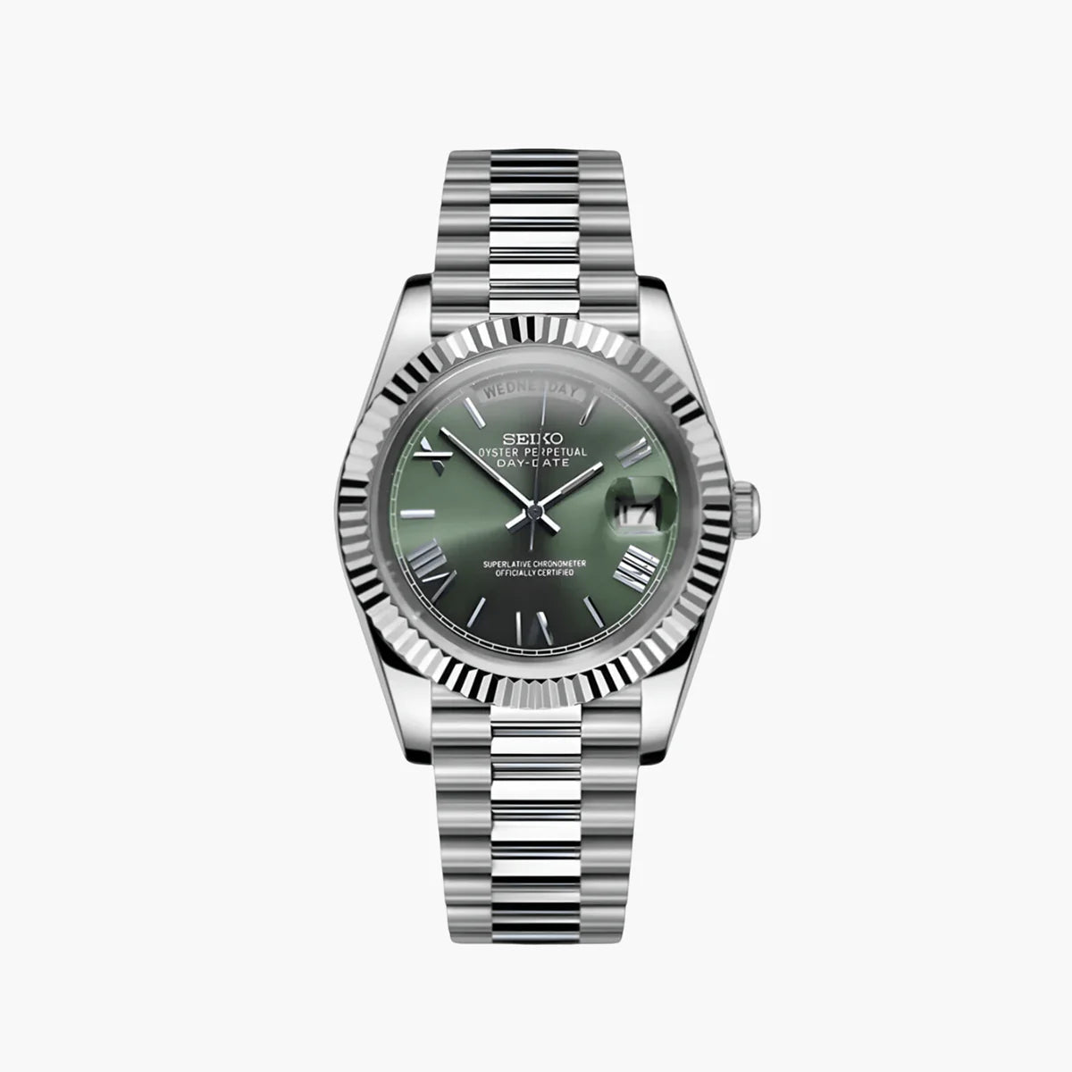 Seiko Mod Day Date | Green - TWTwatches