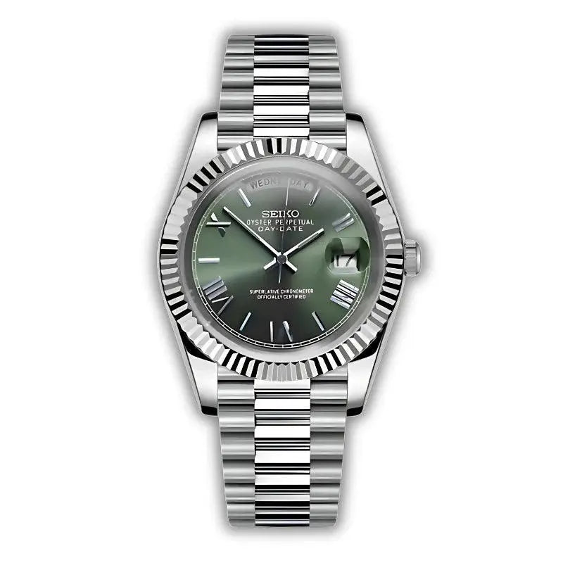 Seiko Mod Day Date | Green - TWTwatches