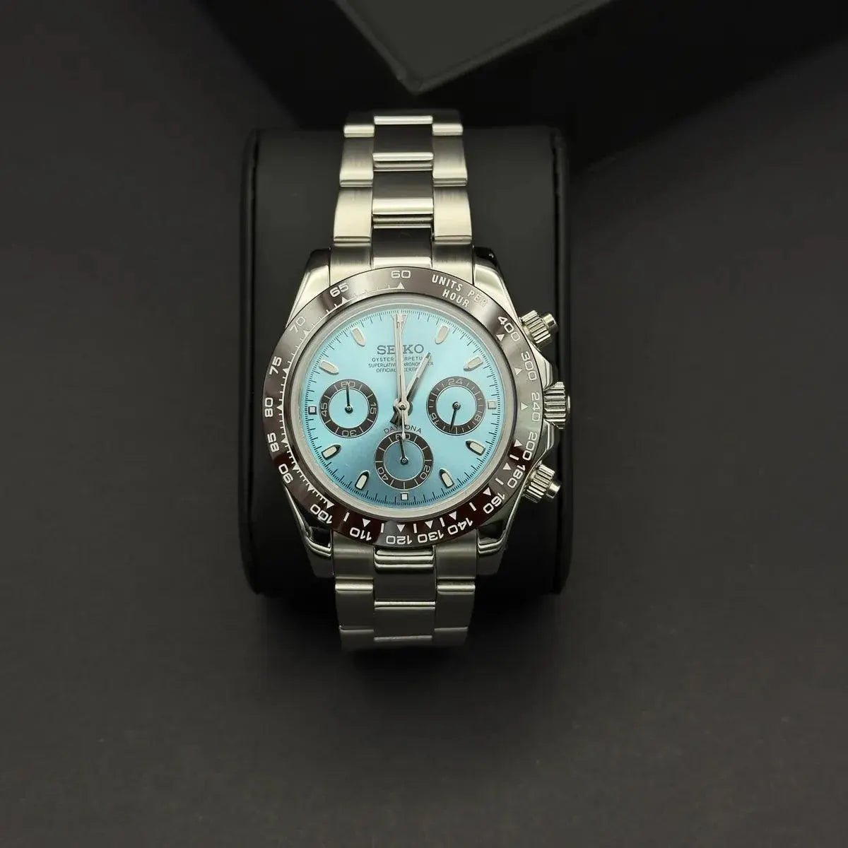 Seiko Mod Daytona | Platinum - TWTwatches