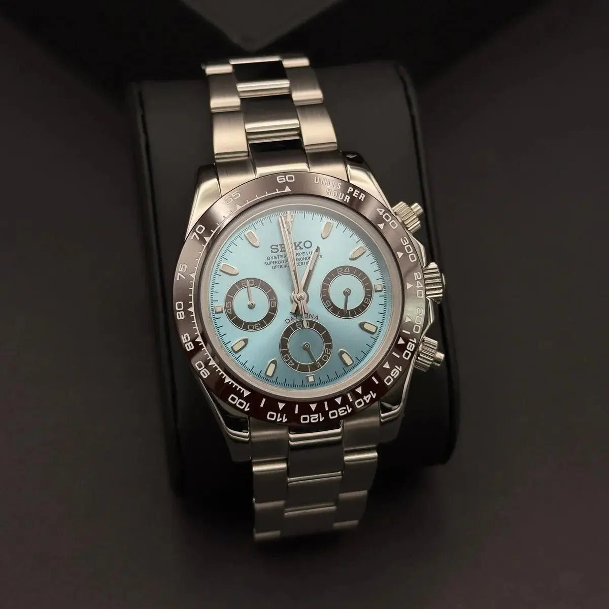 Seiko Mod Daytona | Platinum - TWTwatches