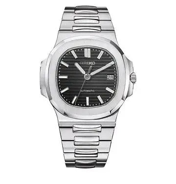 Seiko Mod Nautilus | Black - TWTwatches