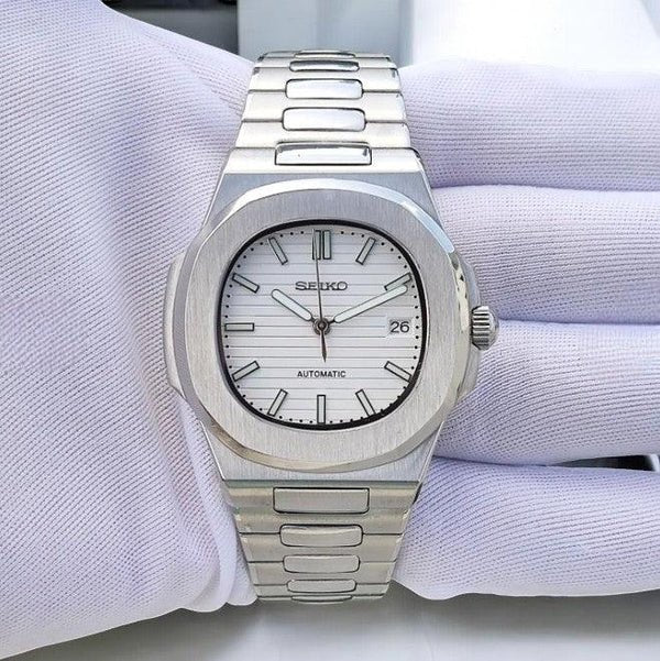 Seiko Mod Nautilus | White - TWTwatches