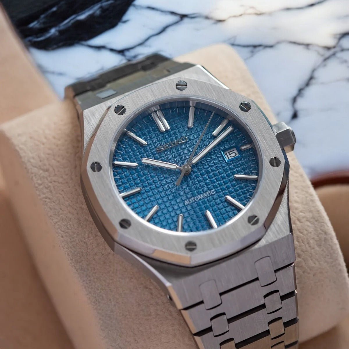 Seiko Mod Royal Oak | Blue - TWTwatches