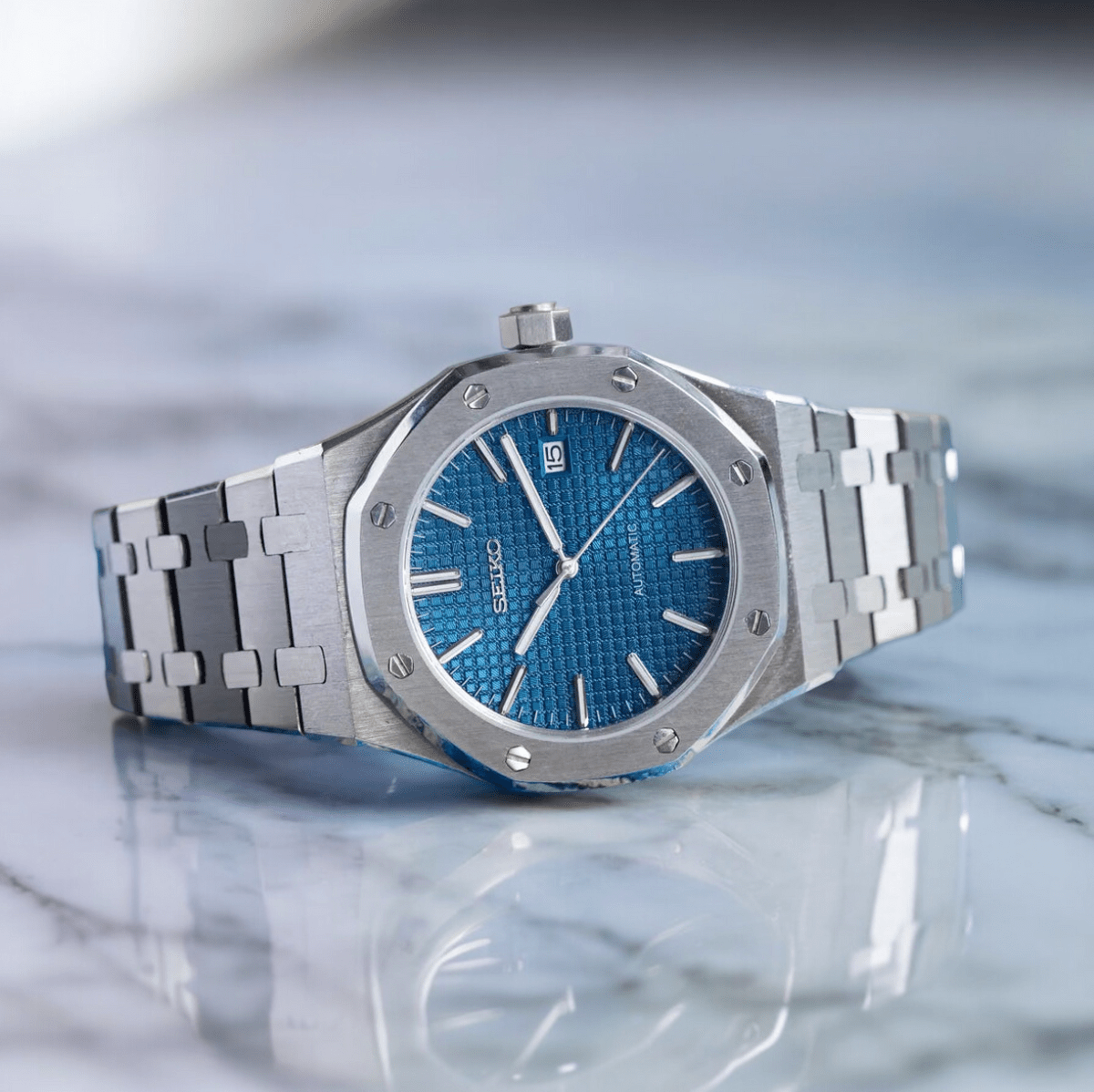 Seiko Mod Royal Oak | Blue - TWTwatches
