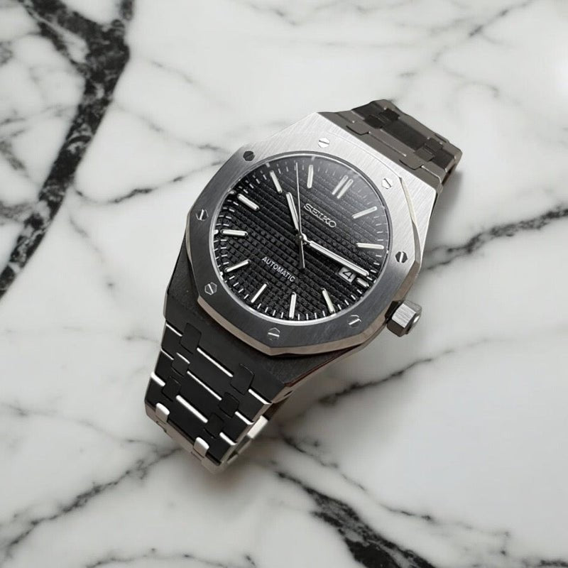 Seiko Mod Royal Oak Classic | Black - TWTwatches