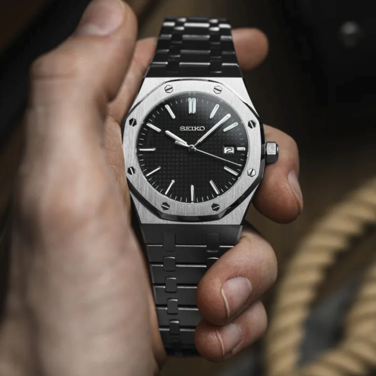 Seiko Mod Royal Oak Classic | Black - TWTwatches