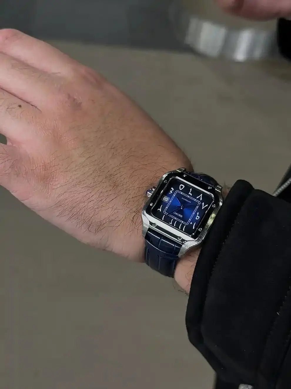 Seiko Mod Santos Arabic | Blue - TWTwatches