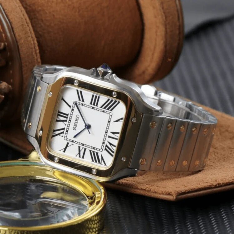 Seiko Mod Santos Silver | Gold - TWTwatches