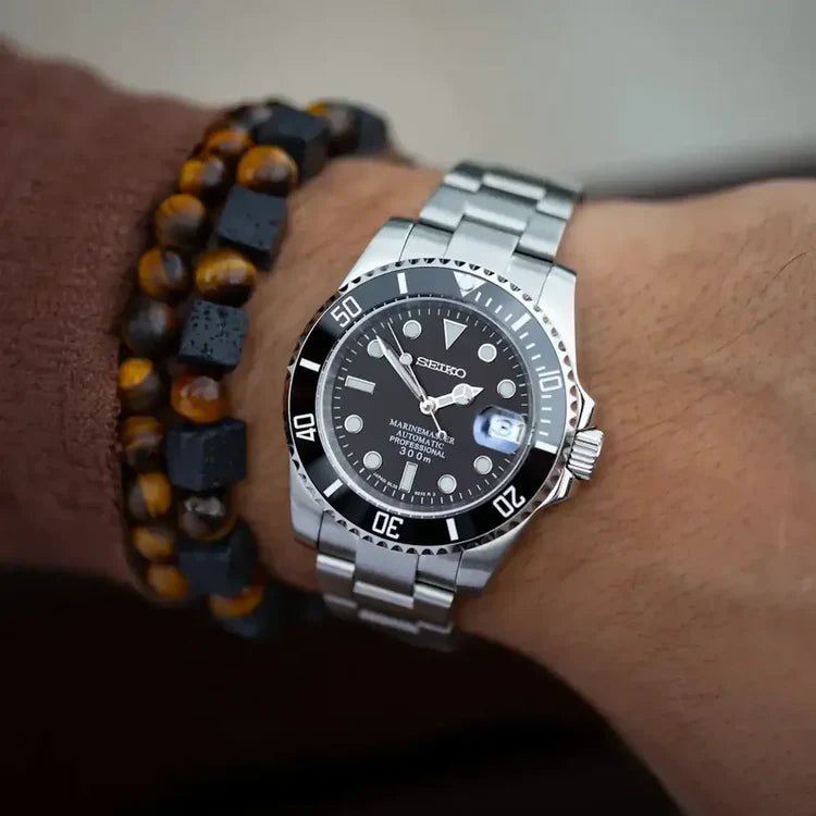 Seiko Mod Submariner Classic | Silver - TWTwatches