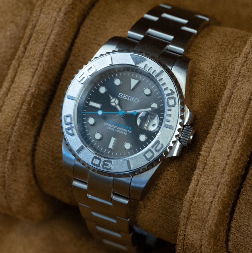 Seiko Mod Submariner Yachtmaster | Silver - TWTwatches