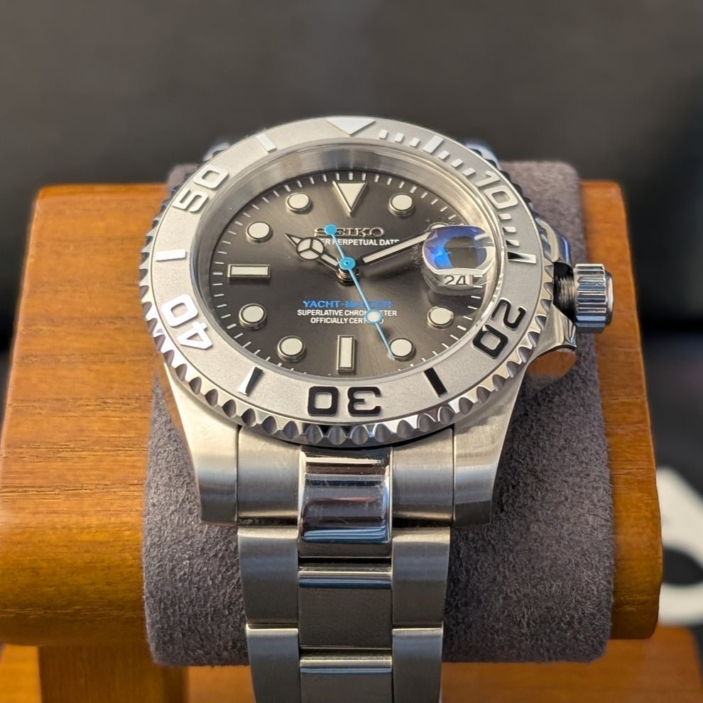 Seiko Mod Submariner Yachtmaster | Silver - TWTwatches