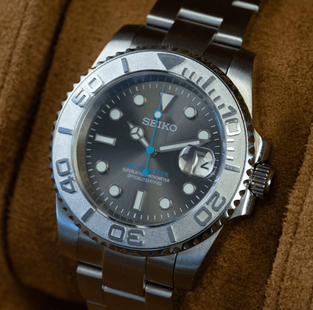 Seiko Mod Submariner Yachtmaster | Silver - TWTwatches