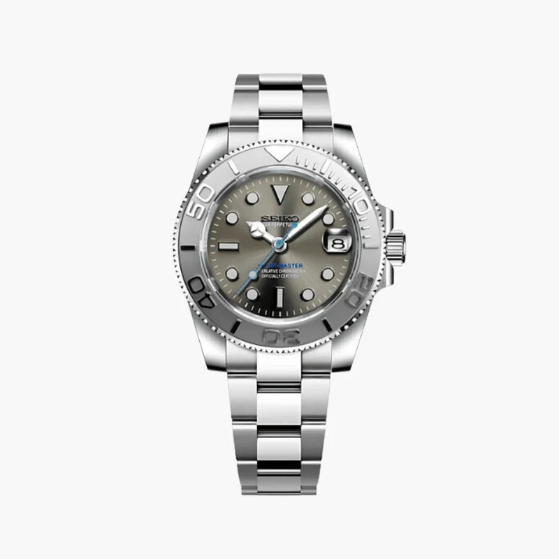 Seiko Mod Submariner Yachtmaster | Silver - TWTwatches