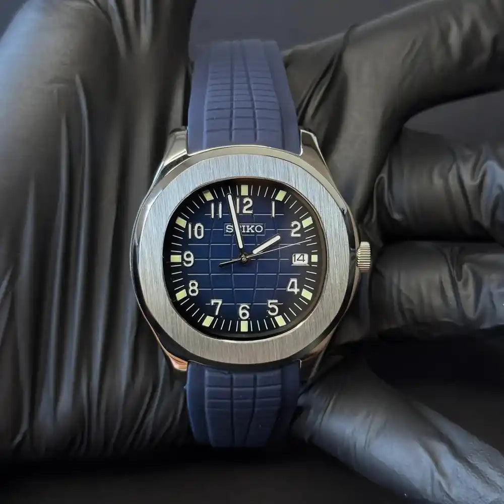 Seiko Mod Aquanaut Silver Blue
