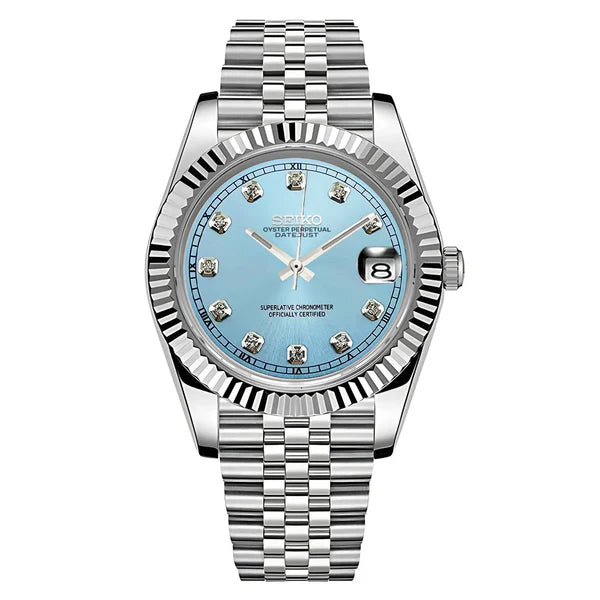 Seiko Mod Datejust Blue Diamond - TWT Watches