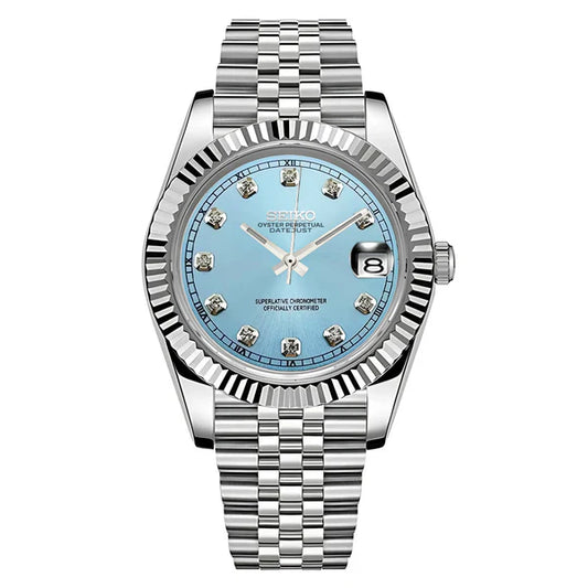 Seiko Mod Datejust Blue Diamond - TWT Watches