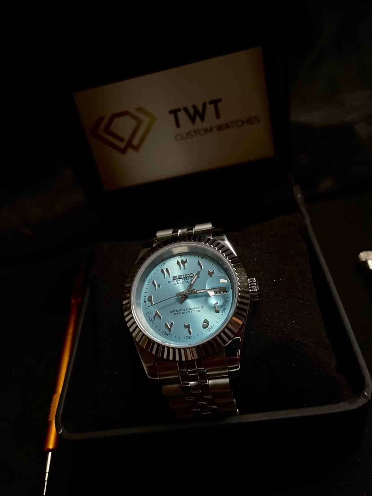 Seiko Mod Datejust Tiffany Arabic - TWTwatches