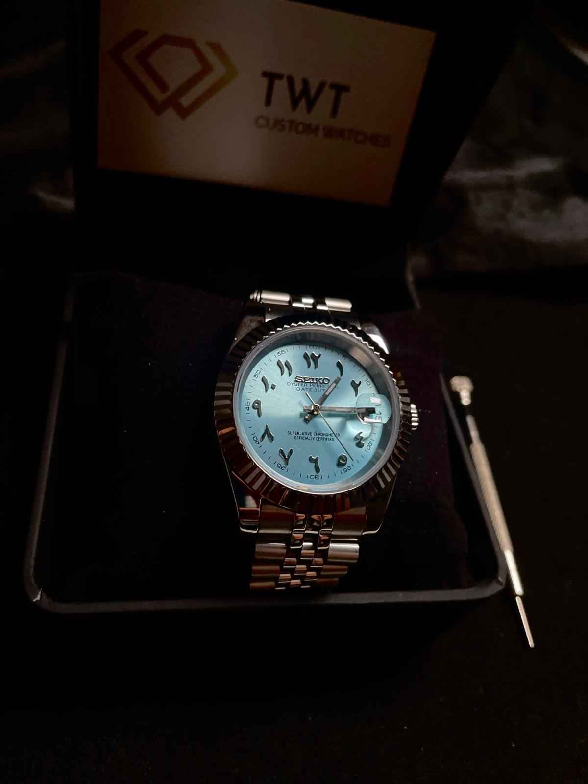 Seiko Mod Datejust Tiffany Arabic - TWTwatches