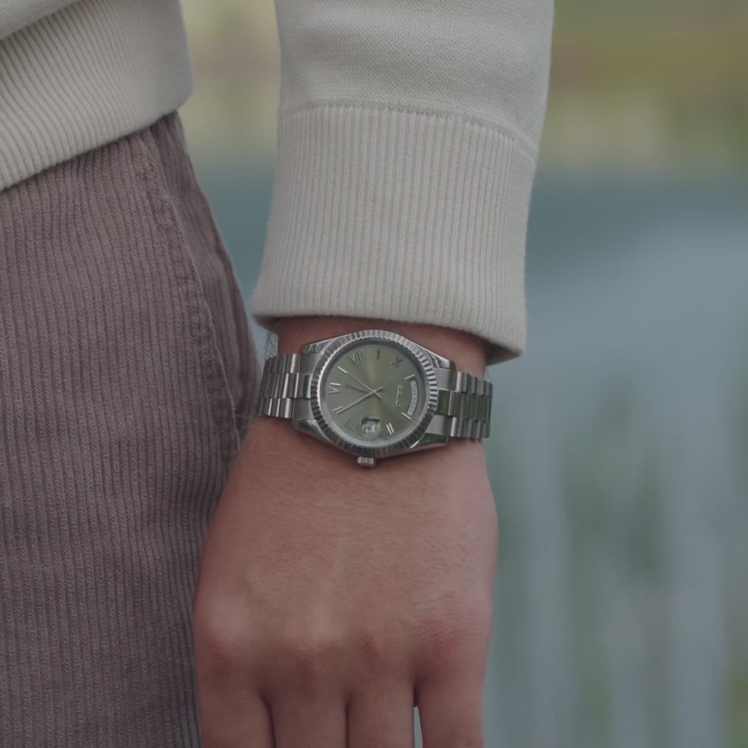 Video laden: Seiko Mod Day Date | Groen