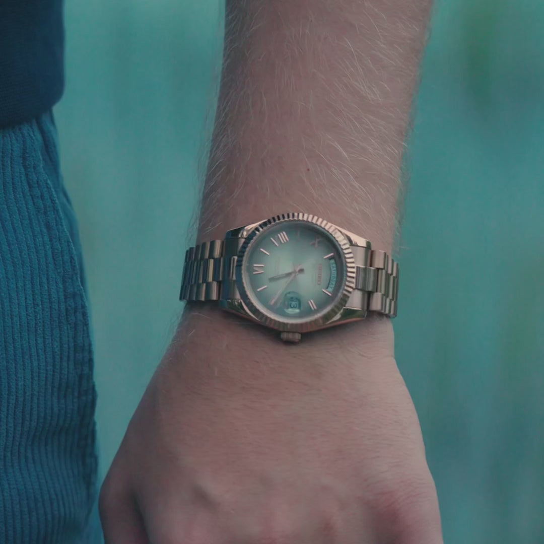 Video laden: Seiko Mod Day Datum Romeins | Chocolade