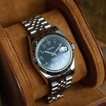 Seiko Mod Datejust Arabic | Black - TWTwatches