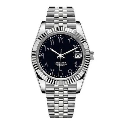 Seiko Mod Datejust Arabic | Black - TWTwatches