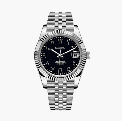 Seiko Mod Datejust Arabic | Black - TWTwatches