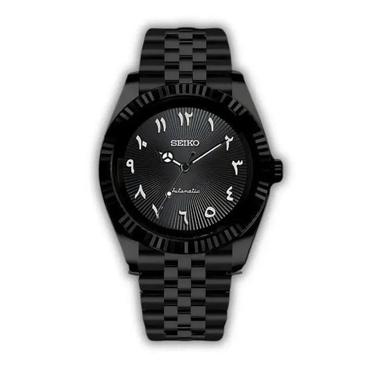 Seiko Mod Datejust Arabic | Full Black - TWTwatches