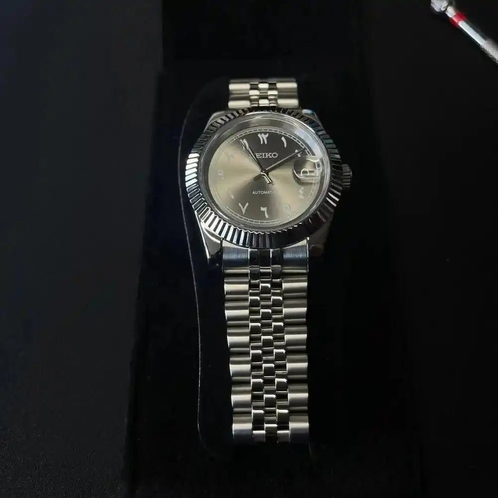 Seiko Mod Datejust Arabic | Grey - TWTwatches
