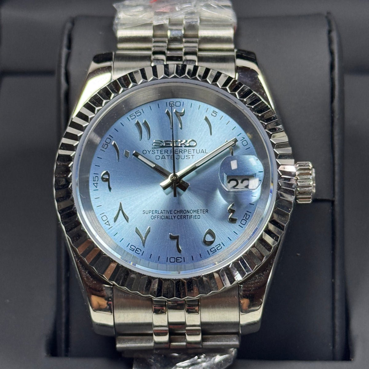 Seiko Mod Datejust Arabic | Tiffany - TWTwatches