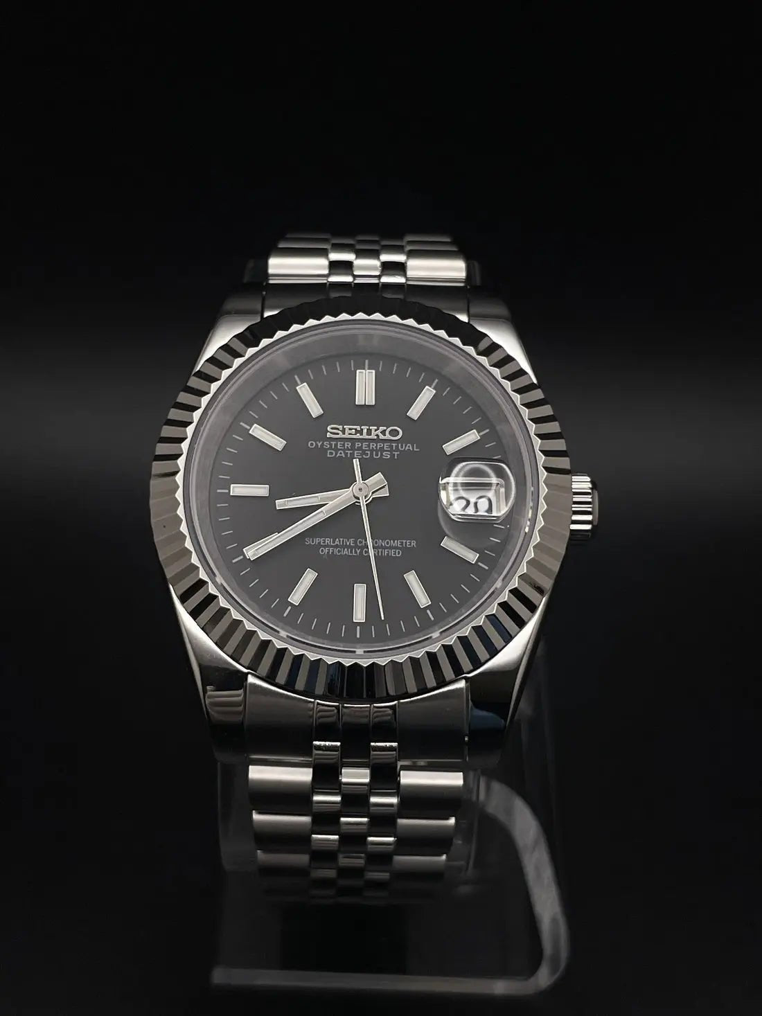 Seiko Mod Datejust | Classic Black - TWTwatches