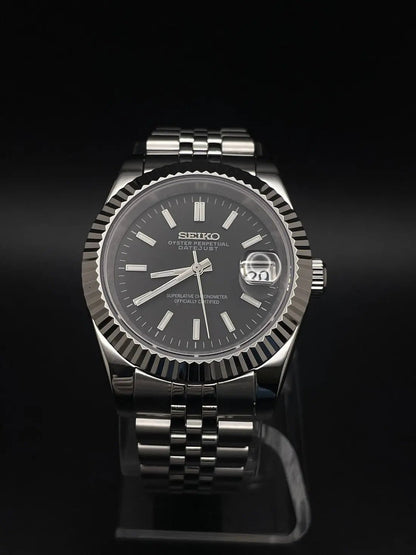 Seiko Mod Datejust | Classic Black - TWTwatches