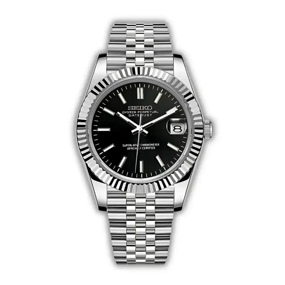 Seiko Mod Datejust | Classic Black - TWTwatches