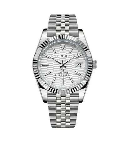 Seiko Mod Datejust Classic | White - TWTwatches