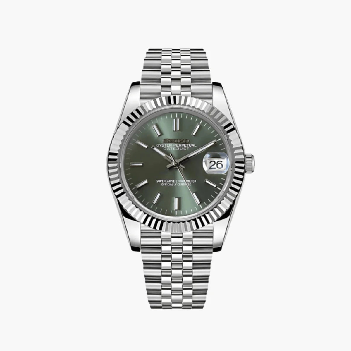 Seiko Mod Datejust | Olive Green - TWTwatches