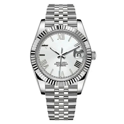 Seiko Mod Datejust Roman Classic | White - TWTwatches