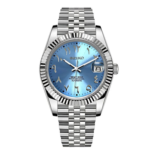 Seiko Mod Datejust Tiffany Arabic - TWTwatches