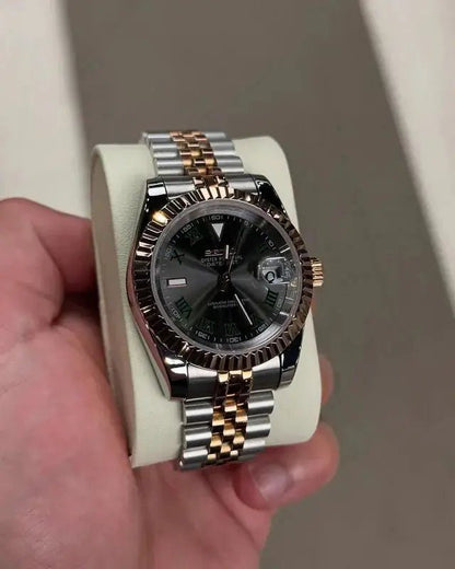 Seiko Mod Datejust | Wimbledon | Rose - TWTwatches