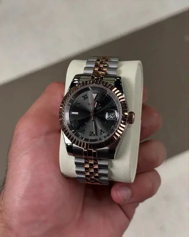 Seiko Mod Datejust | Wimbledon | Rose - TWTwatches