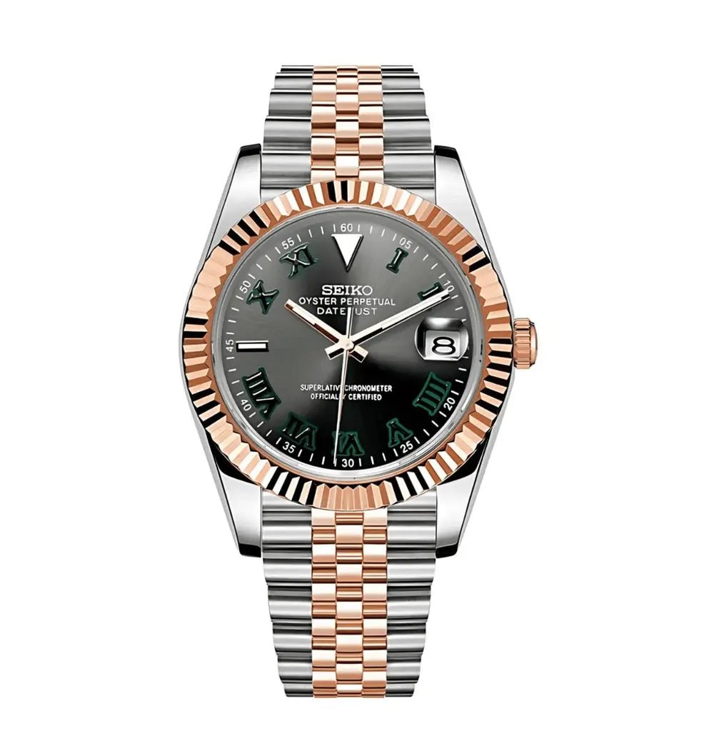 Seiko Mod Datejust | Wimbledon | Rose - TWTwatches