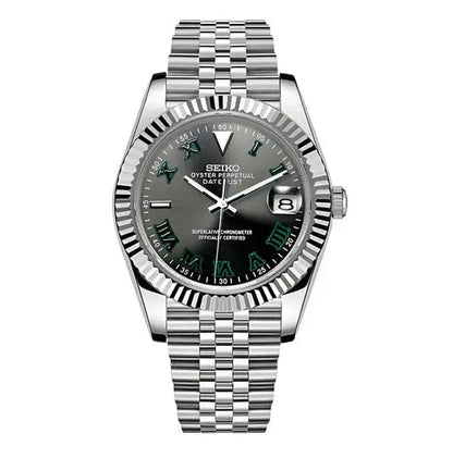 Seiko Mod Datejust | Wimbledon | Silver - TWTwatches